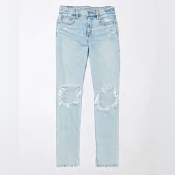 American Eagle Stretch Super High Rise Ankle Straight Jeans - Picture 4 of 12